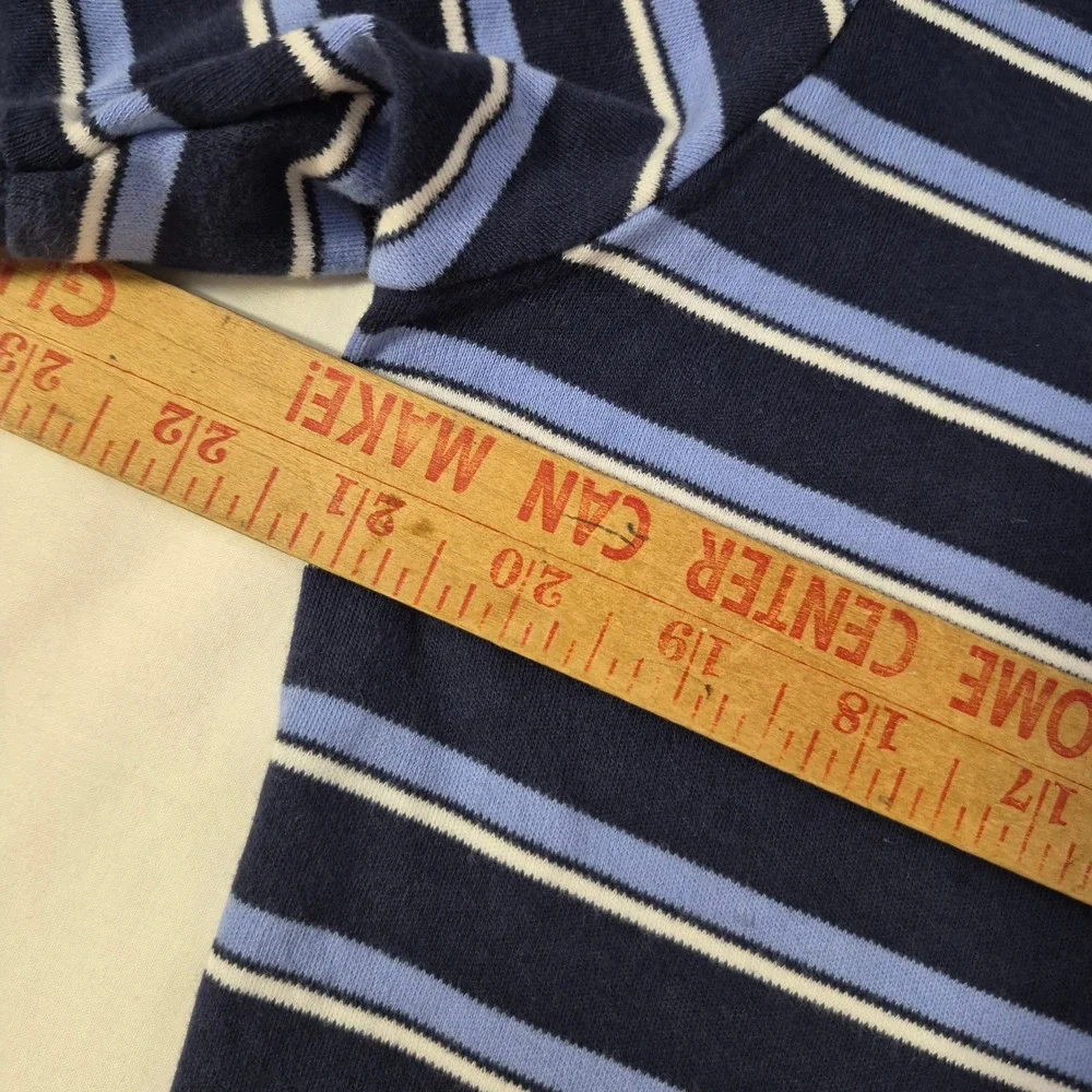 Polo Ralph Lauren Polo Men Medium Navy Blue Striped Heritage Preppy Cotton Shirt